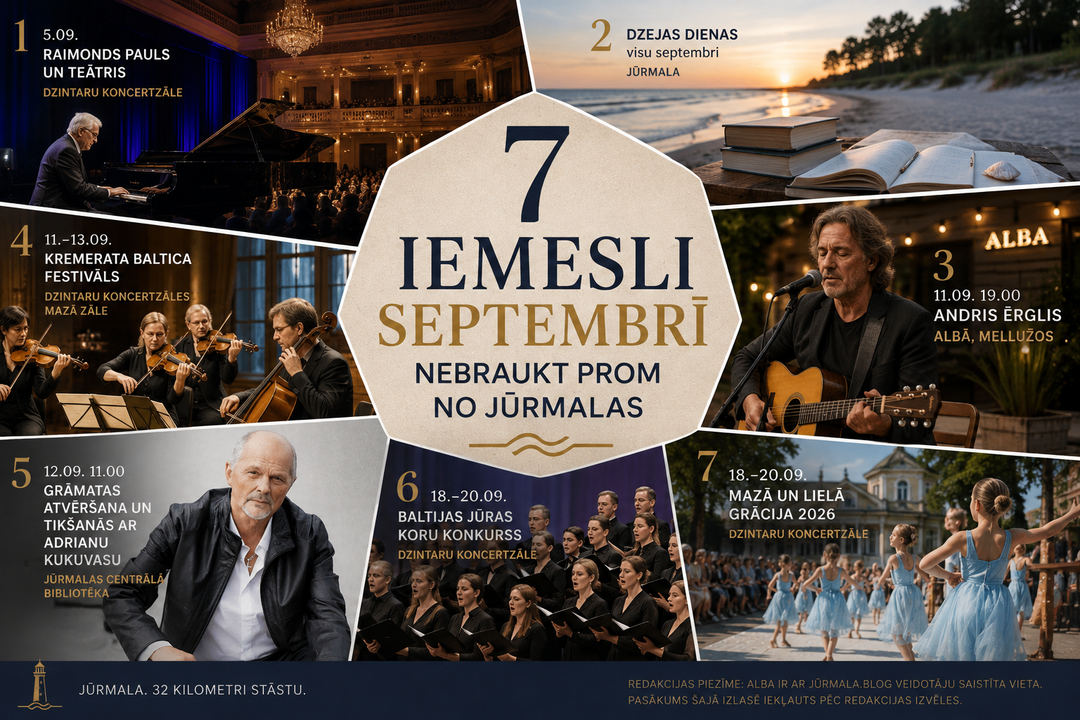 7 iemesli septembrī nebraukt prom no Jūrmalas