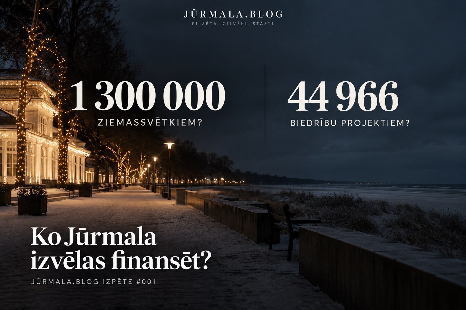 1,3 miljoni Ziemassvētkiem. 44 966 eiro biedrību projektiem. Ko Jūrmala izvēlas finansēt?