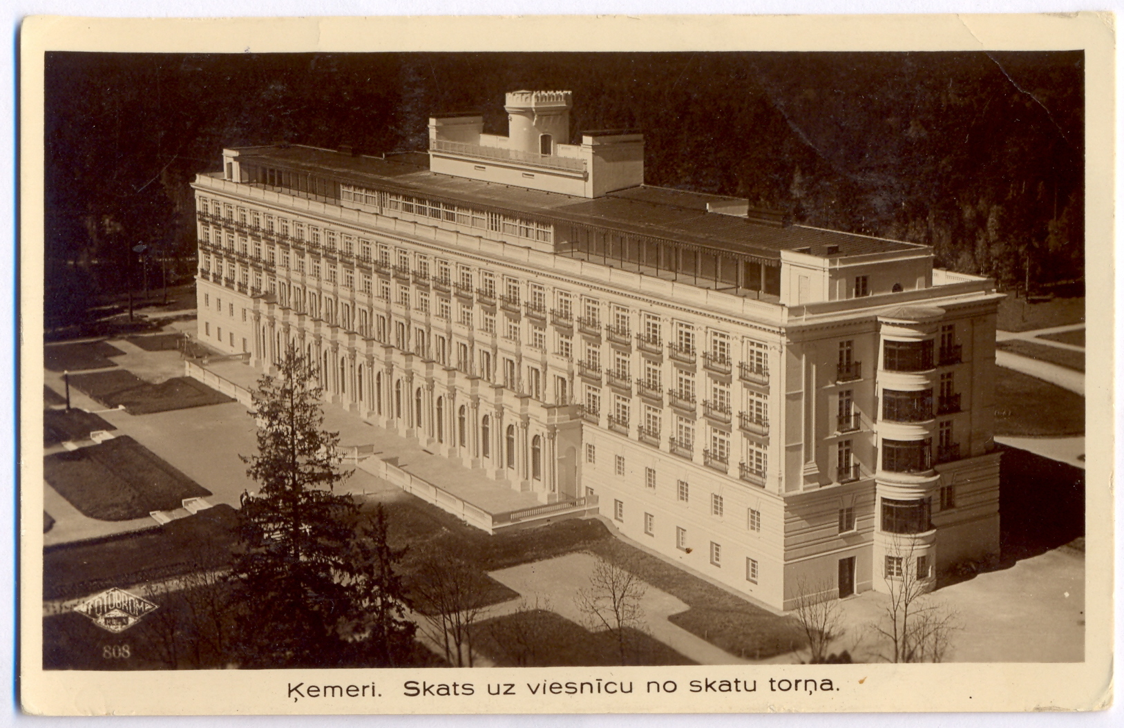Ķemeru viesnīca, skats no skatu torņa, 1936–1939